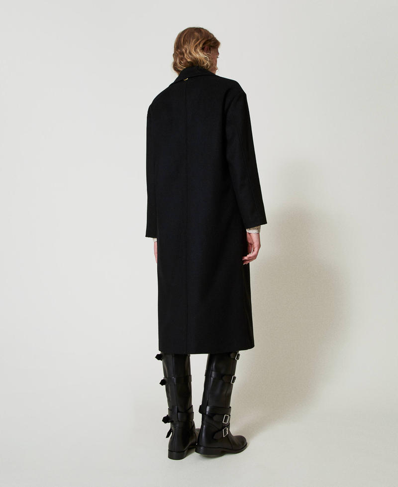 Scee by twin set Cappotto di linea morbida in misto lana In Vendita