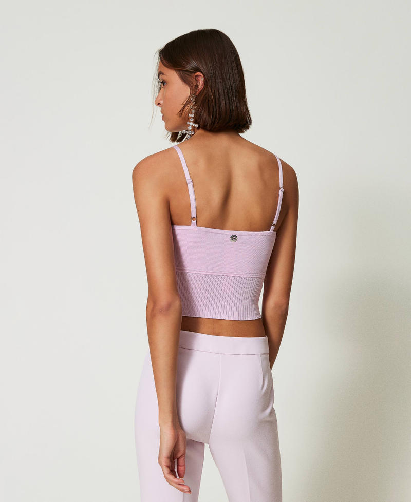 Scee by twin set Top in filato riciclato con perline Offerte