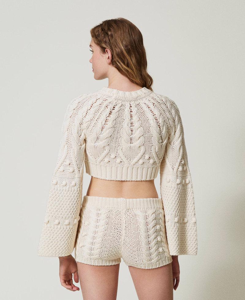 Scee by twin set Shorts in maglia di lana Vendita Economica