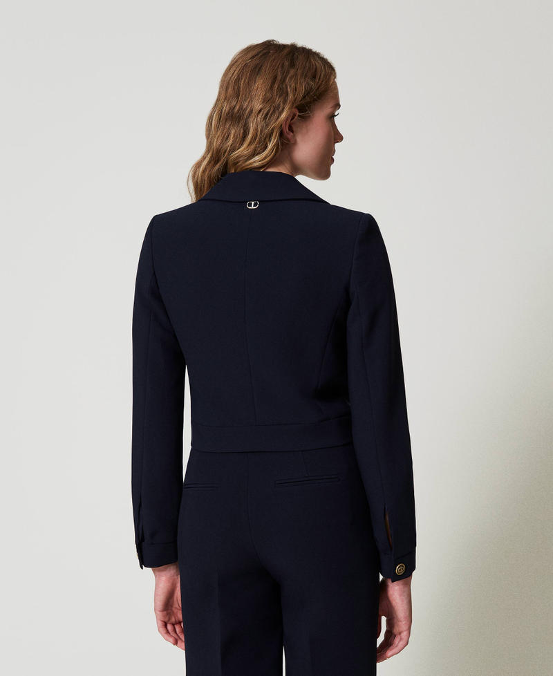 Scee by twin set Giacca cropped in cady crêpe Moda