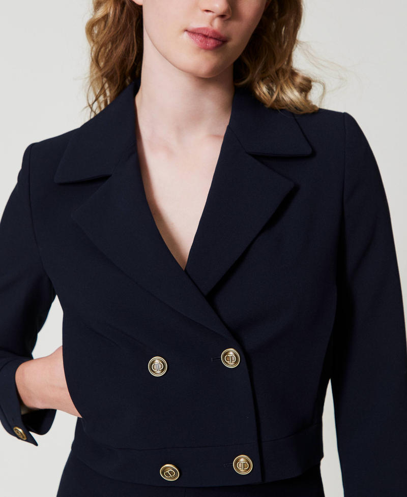 Scee by twin set Giacca cropped in cady crêpe Moda