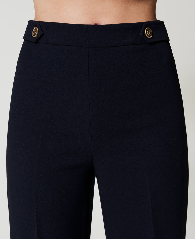 Scee by twin set Pantaloni a vita alta in cady crêpe Italy