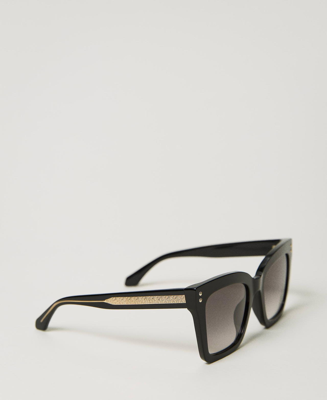 Scee by twin set Occhiali da sole squadrati con borchiette Vendita Economica