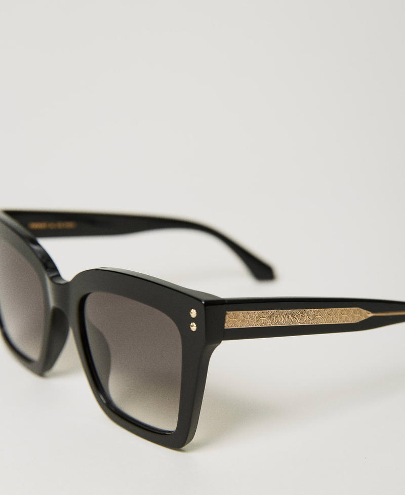 Scee by twin set Occhiali da sole squadrati con borchiette Vendita Economica