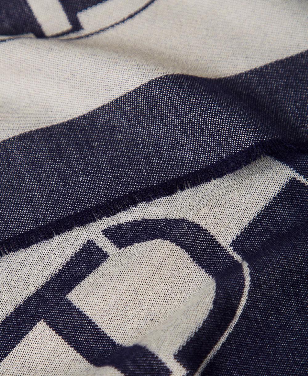 Scee by twin set Kefiah jacquard con logo Vendite Flash