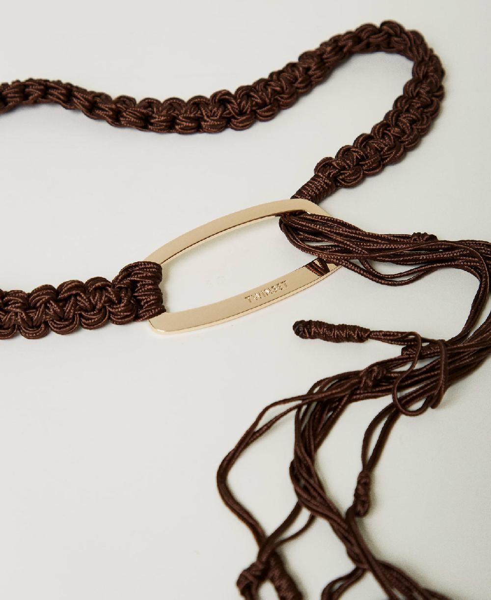 Scee by twin set Cintura crochet con fibbia logata Flash Sale