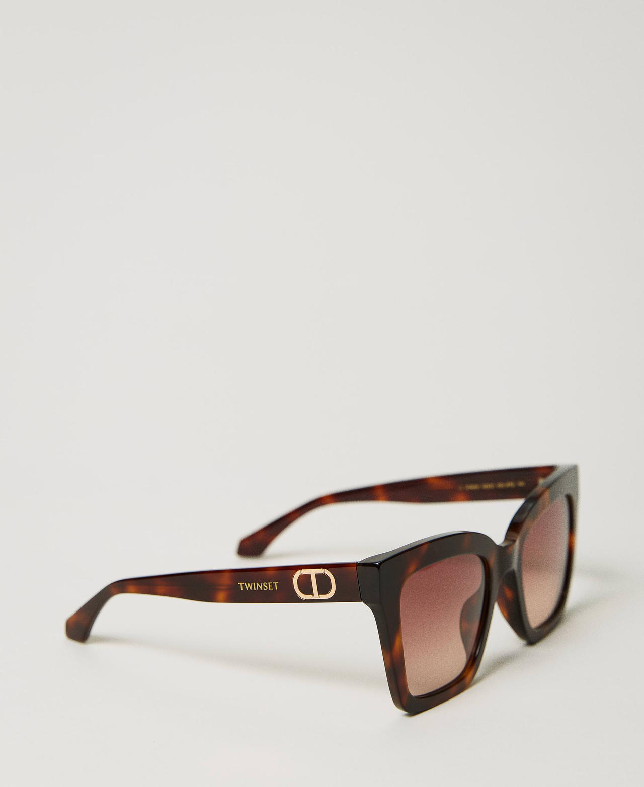 Scee by twin set Occhiali da sole squadrati tortoise Offerta Pasqua