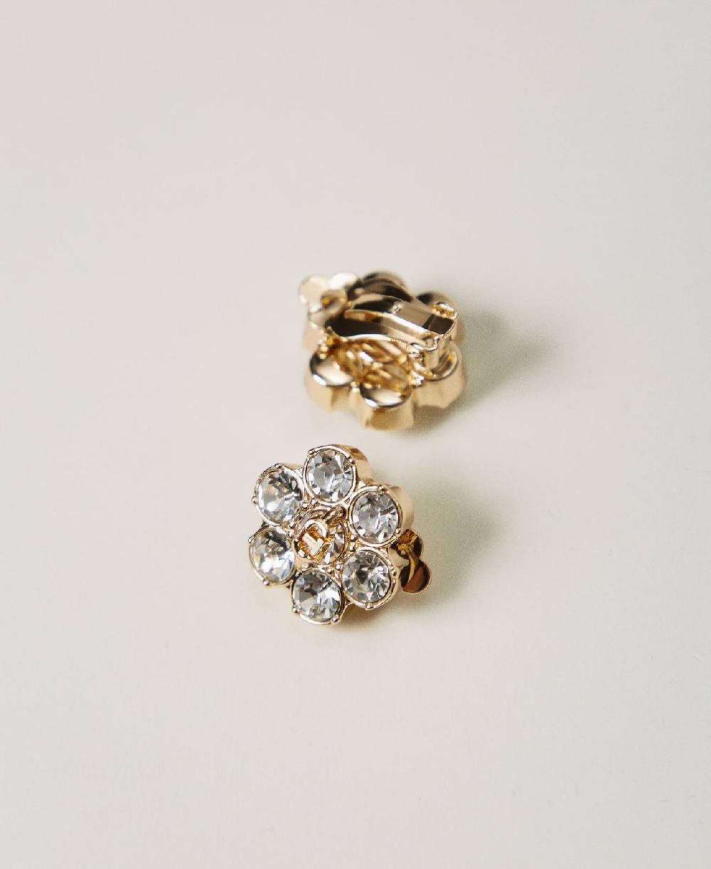 Scee by twin set Orecchini a fiore con strass e Oval T Offerte esclusive