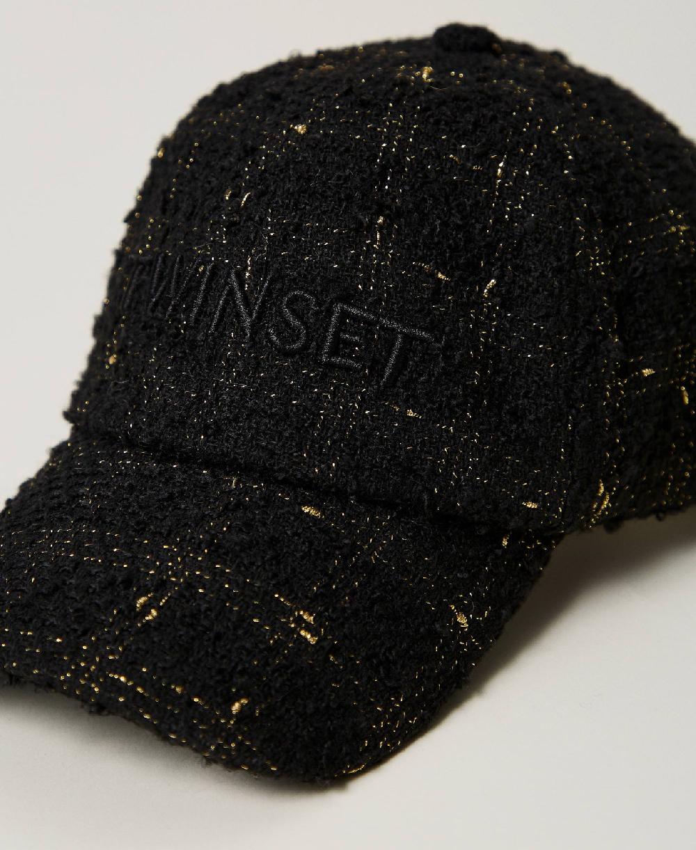Scee by twin set Cappello da baseball bouclé con logo Nuovi prodotti