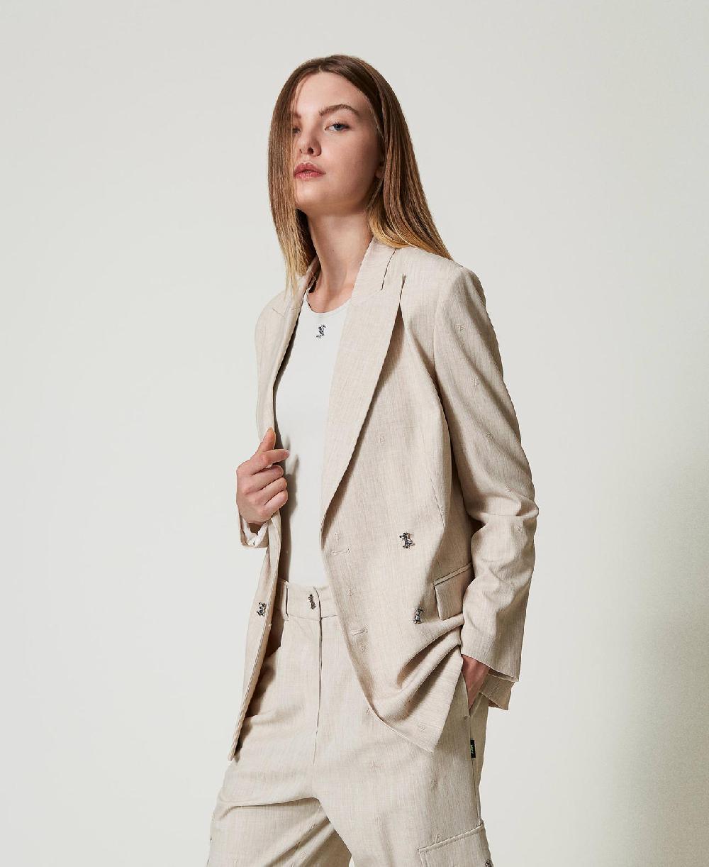Scee by twin set Giacca blazer MYFO con ricamo Liquidazione