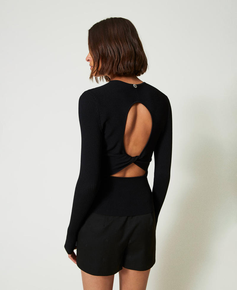 Scee by twin set Cardigan a costine con borchie Offerte giornaliere