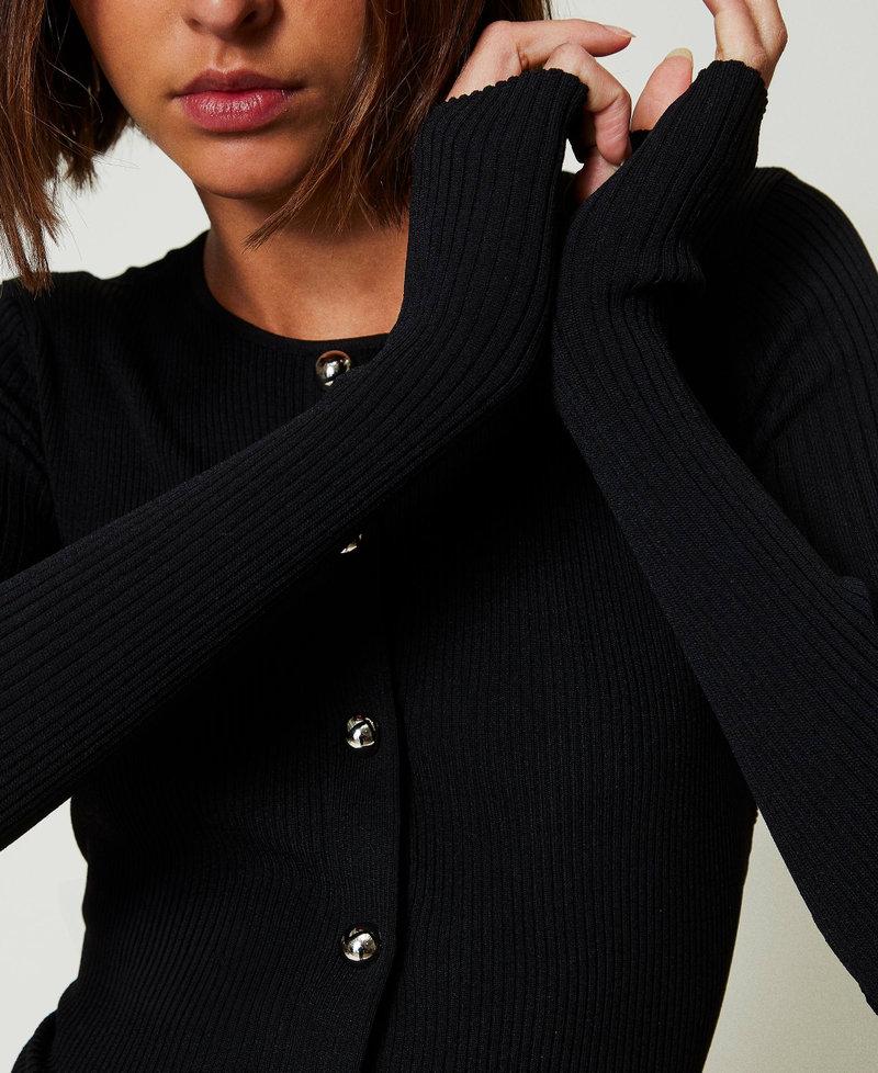 Scee by twin set Cardigan a costine con borchie Offerte giornaliere