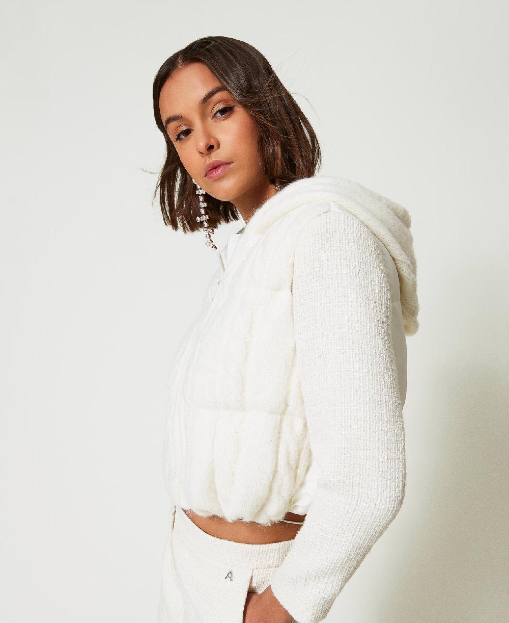 Scee by twin set Gilet imbottito con trecce Offerte speciali