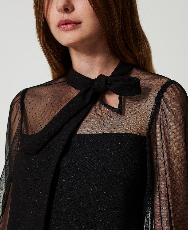 Scee by twin set Abito corto con tulle plumetis Super Saving Price