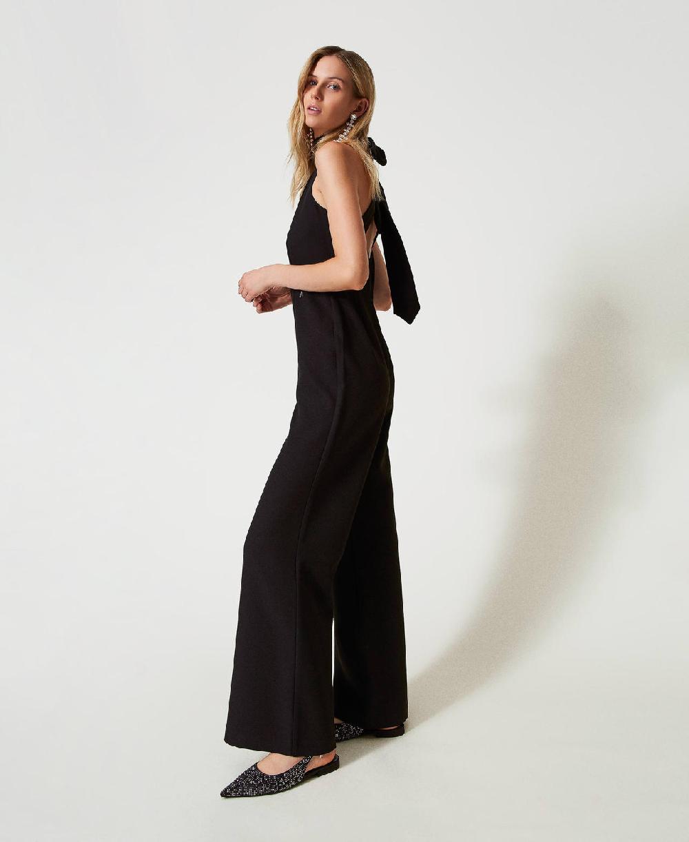 Scee by twin set Tuta halter in crêpe cady Offerta settimanale