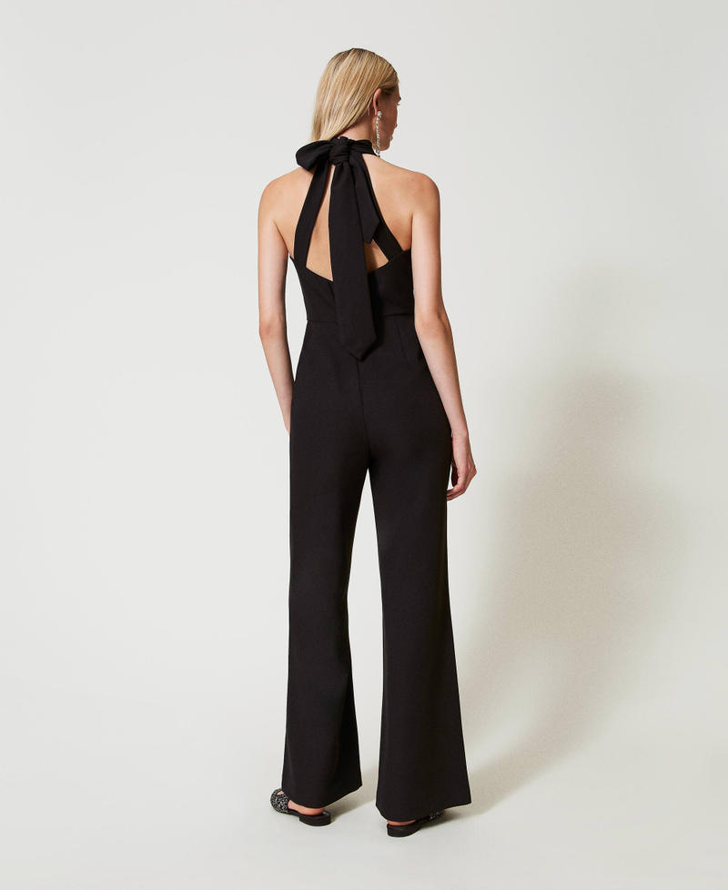 Scee by twin set Tuta halter in crêpe cady Offerta settimanale