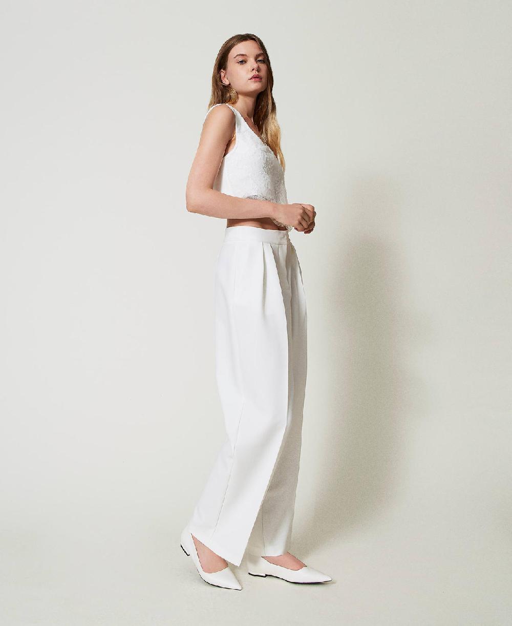 Scee by twin set Pantaloni a palazzo con pieghe Latest stili