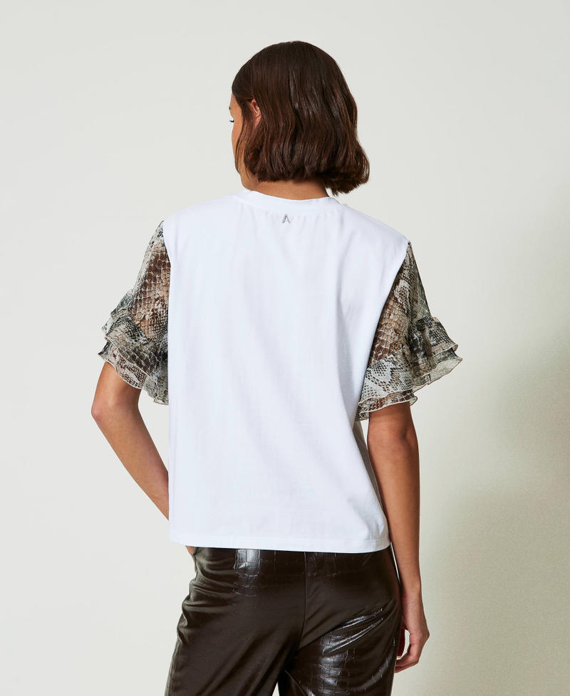Scee by twin set T-shirt con maniche a stampa snake Ultimo giorno
