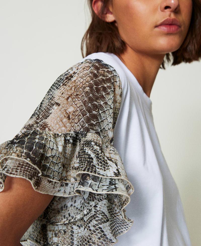 Scee by twin set T-shirt con maniche a stampa snake Ultimo giorno