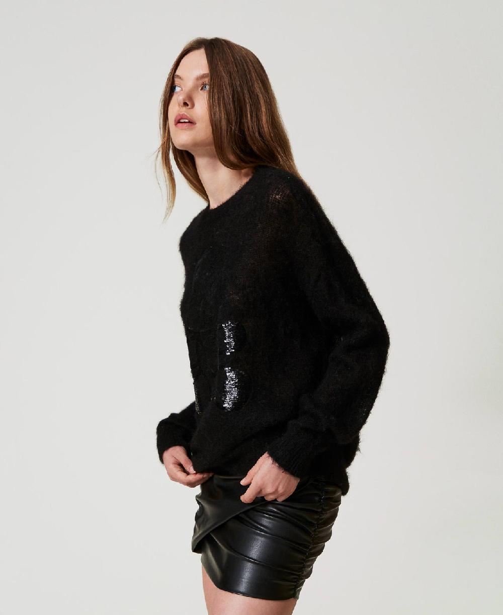 Scee by twin set Maglia MYFO in lana e mohair Promozione temporanea