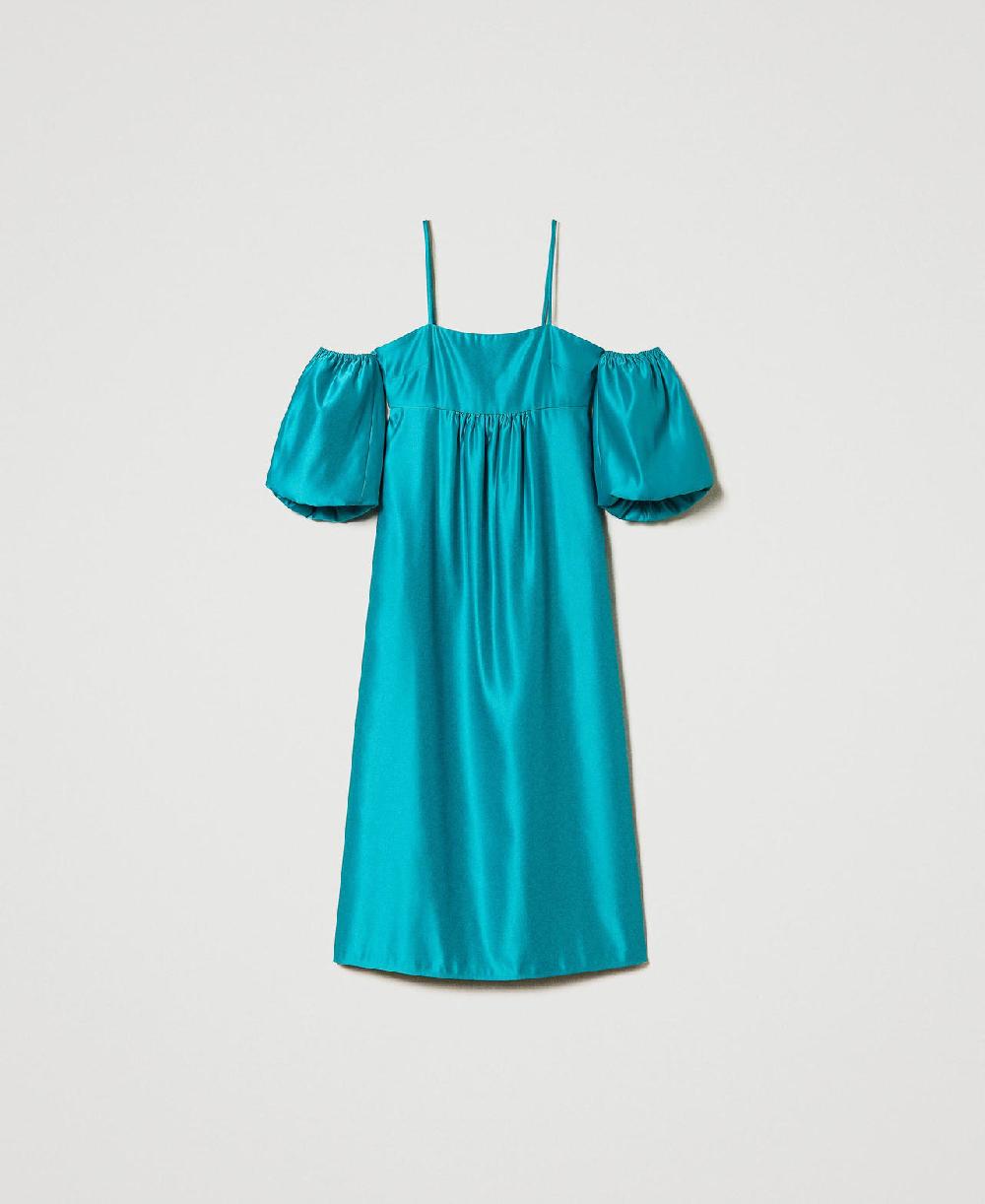 Scee by twin set Abito lungo in duchesse Fino al 65% di sconto
