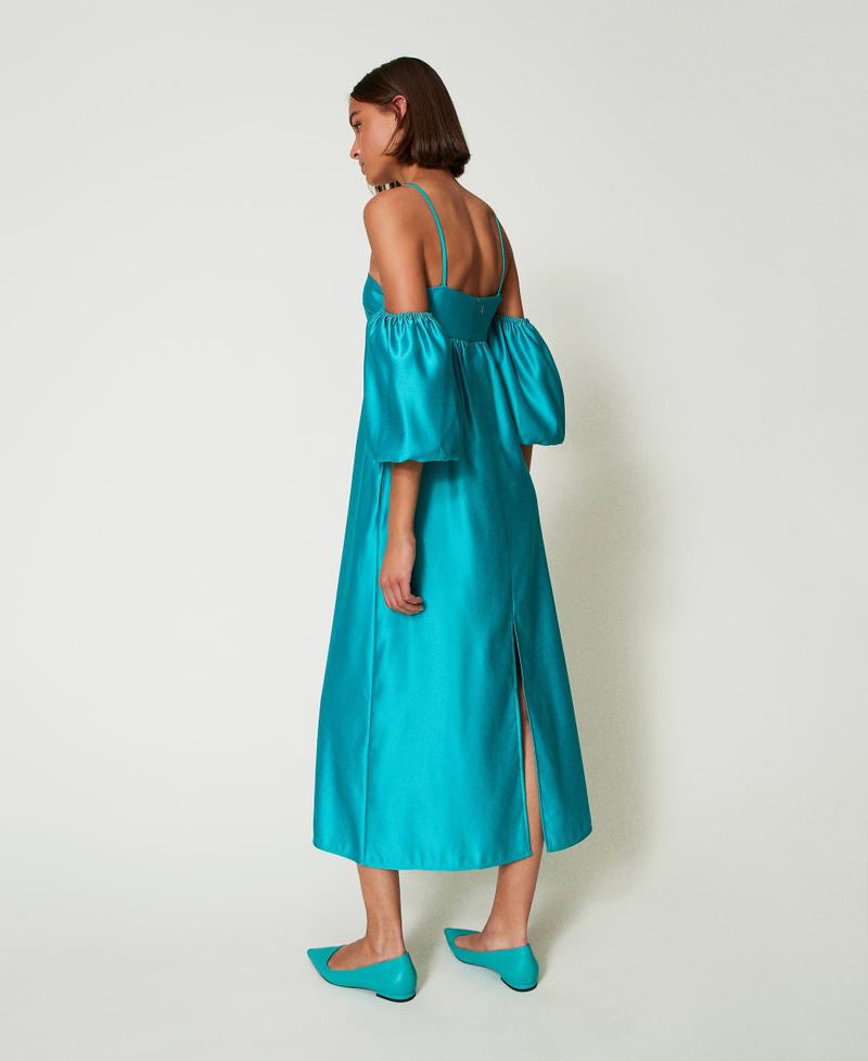 Scee by twin set Abito lungo in duchesse Fino al 65% di sconto