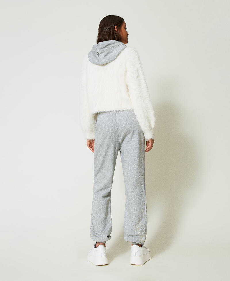 Scee by twin set Pantaloni joggers MYFO con stampa glitter Offerta speciale della fabbrica