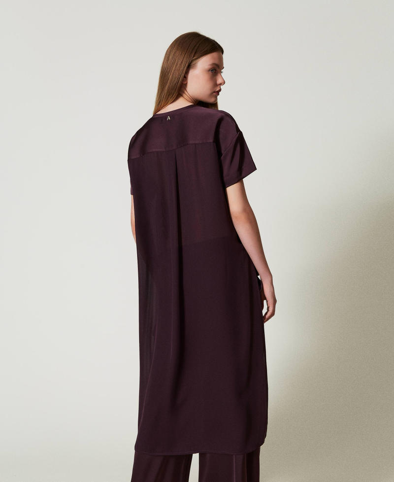 Scee by twin set Blusa asimmetrica in raso e georgette Trasporto libero internazionale