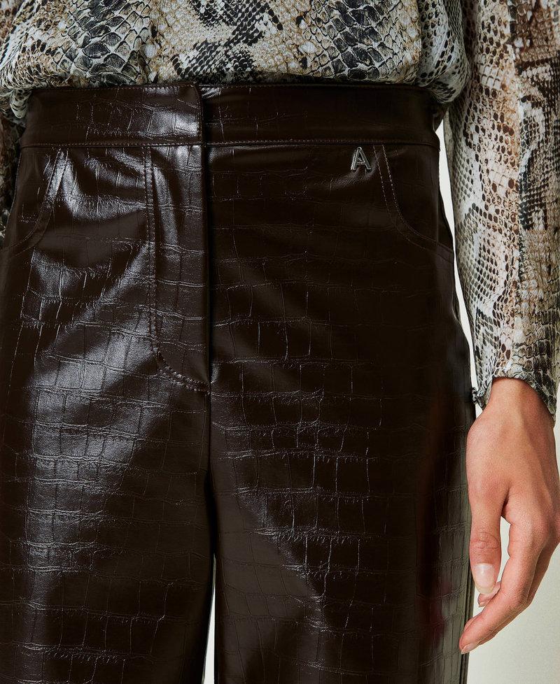 Scee by twin set Pantaloni barrel fit con stampa animalier Officina