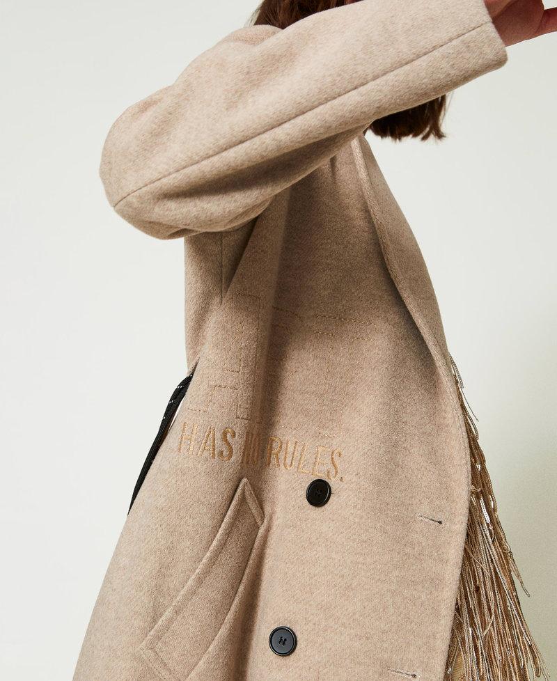 Scee by twin set Cappotto MYFO in panno diagonale Duty-free