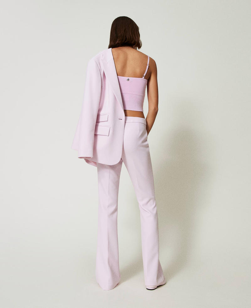 Scee by twin set Pantaloni flare in crêpe cady 2025