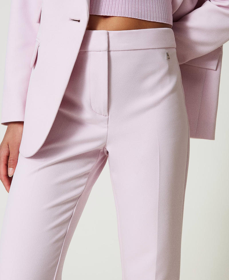 Scee by twin set Pantaloni flare in crêpe cady 2025