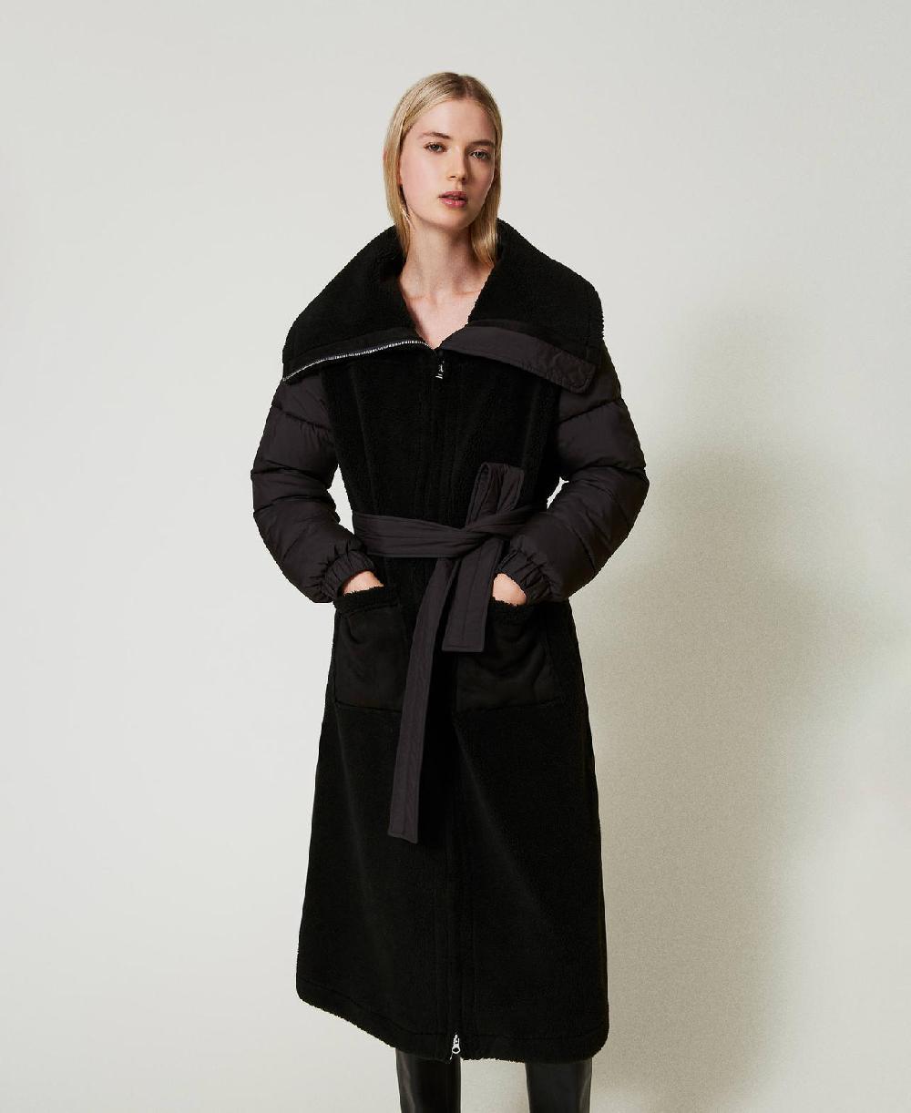 Scee by twin set Cappotto imbottito in faux fur Italia