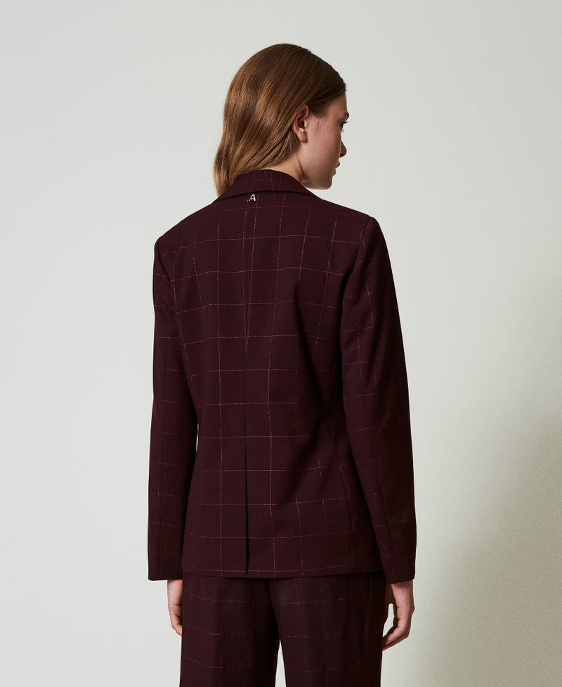 Scee by twin set Giacca blazer check con lurex Nuovo