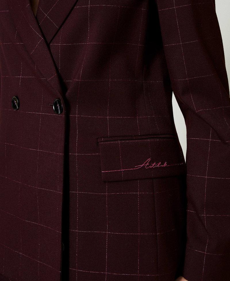 Scee by twin set Giacca blazer check con lurex Nuovo