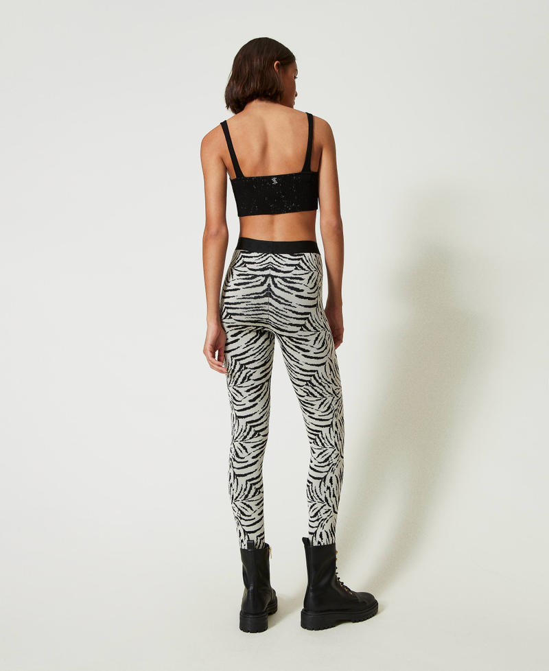 Scee by twin set Leggings MYFO in maglia jacquard Qualità Garantita