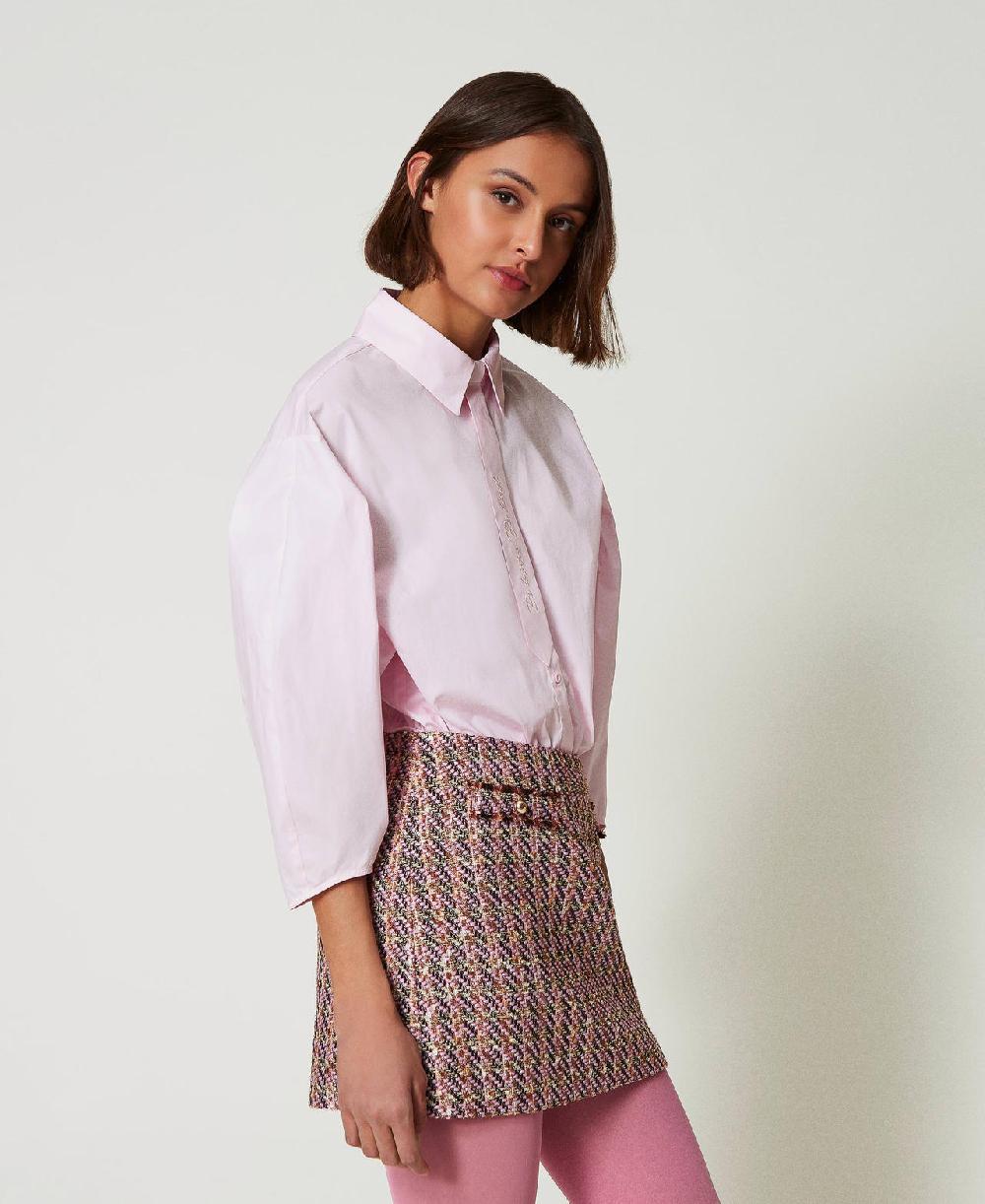 Scee by twin set Camicia boxy con cravattino Negozi Online