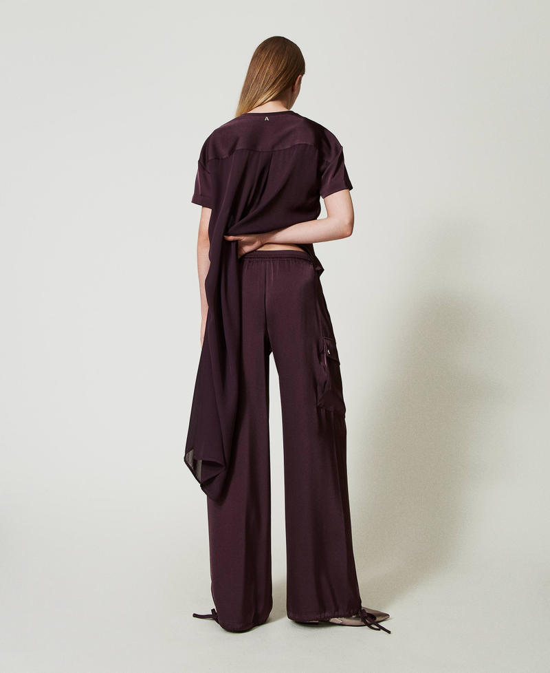 Scee by twin set Pantaloni cargo in raso Shopping Online