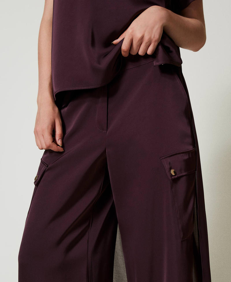 Scee by twin set Pantaloni cargo in raso Shopping Online