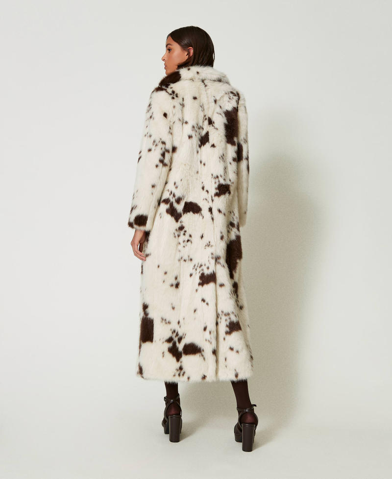 Scee by twin set Cappotto lungo in faux fur Presa
