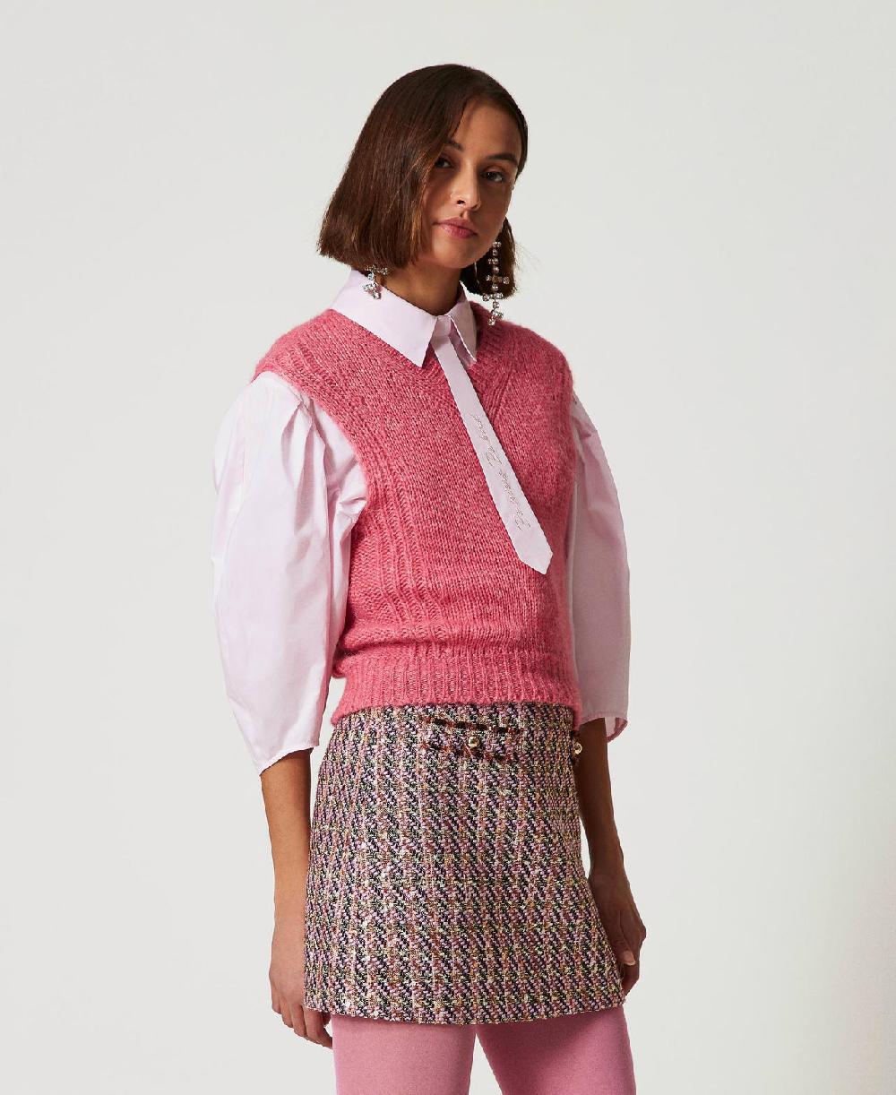 Scee by twin set Minigonna in bouclé e lurex Online