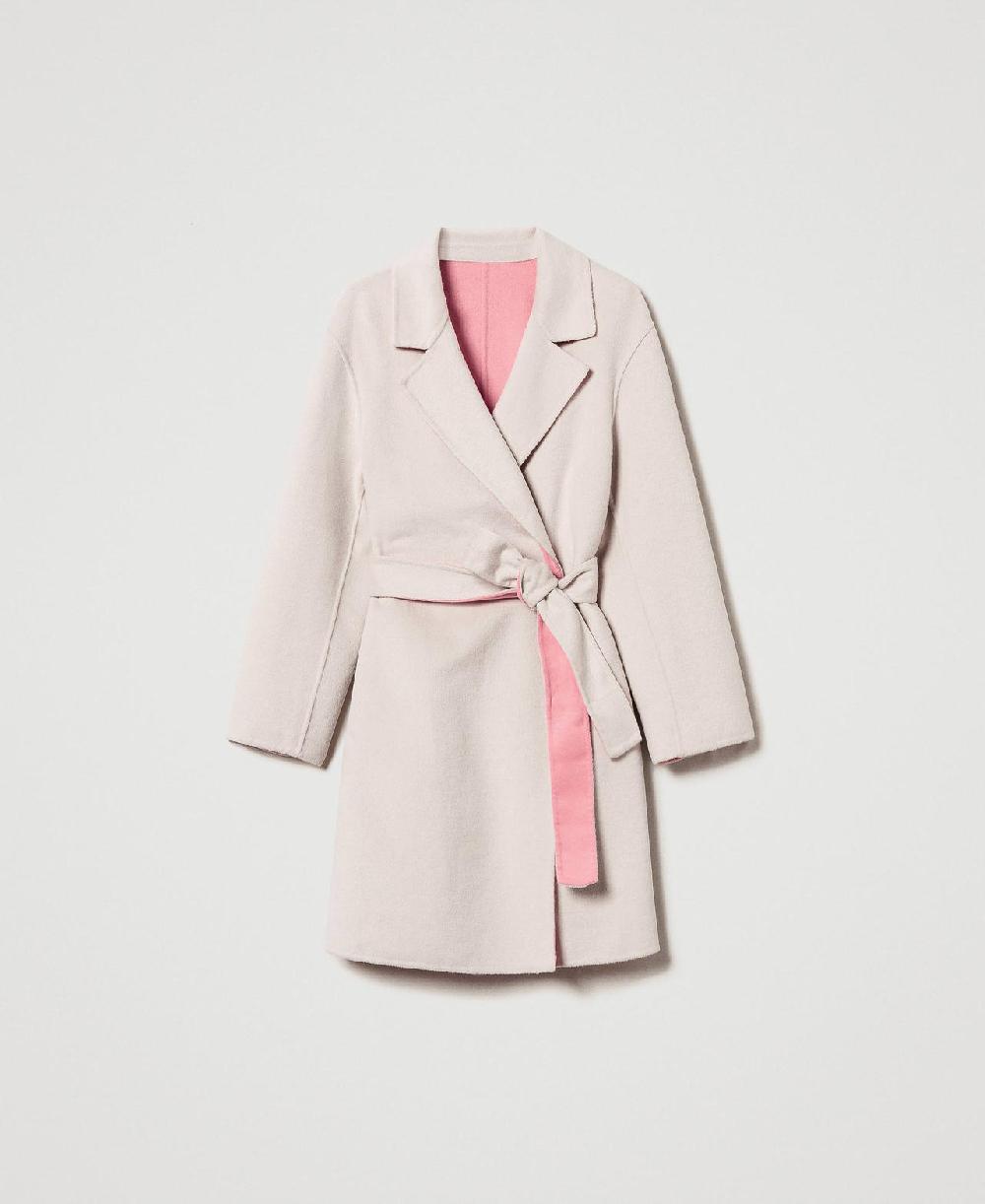 Scee by twin set Cappotto reversibile MYFO in panno misto lana Hotsell