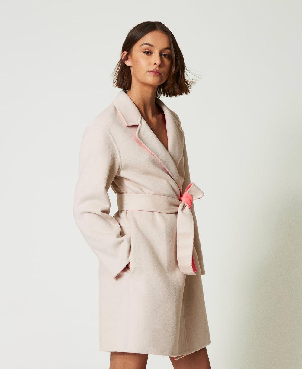 Scee by twin set Cappotto reversibile MYFO in panno misto lana Hotsell