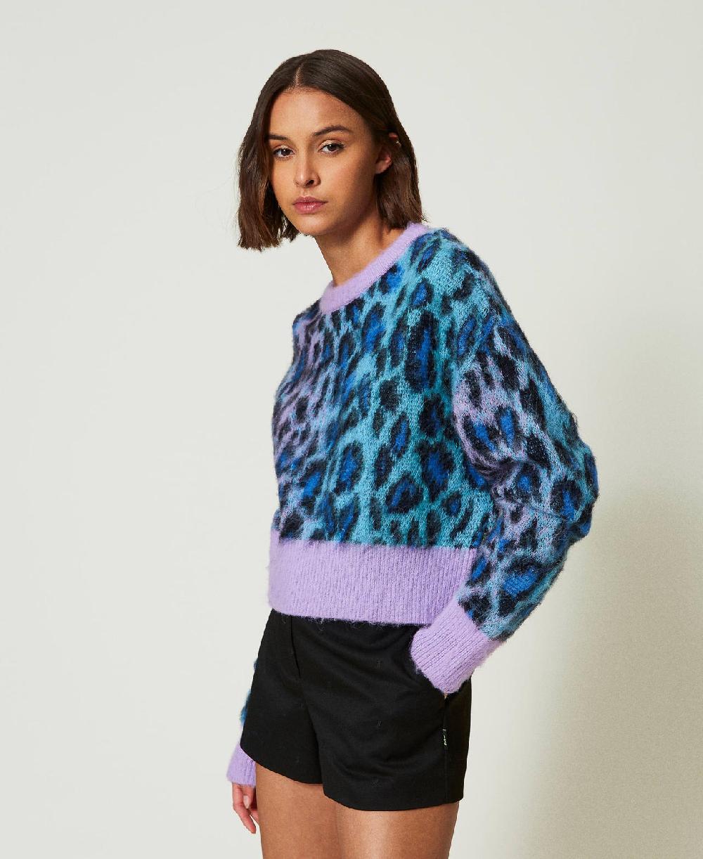 Scee by twin set Maglia boxy MYFO in maglia jacquard Vendita Calda