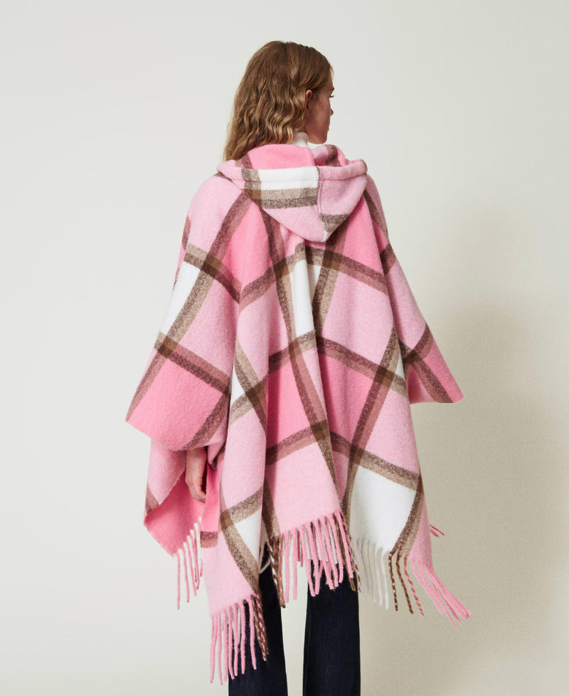 Scee by twin set Poncho in panno con frange Vendita Economica