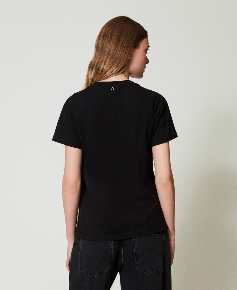 Scee by twin set T-shirt con volant in creponne Negozio online di fabbrica