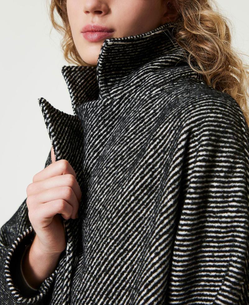 Scee by twin set Cappotto corto in panno bicolor Prezzo di fabbrica