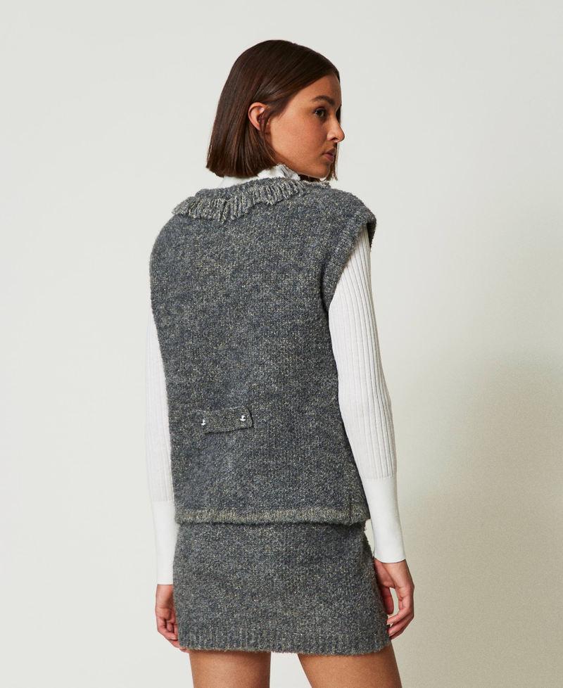 Scee by twin set Gilet in maglia bouclé riciclata Flash Sale