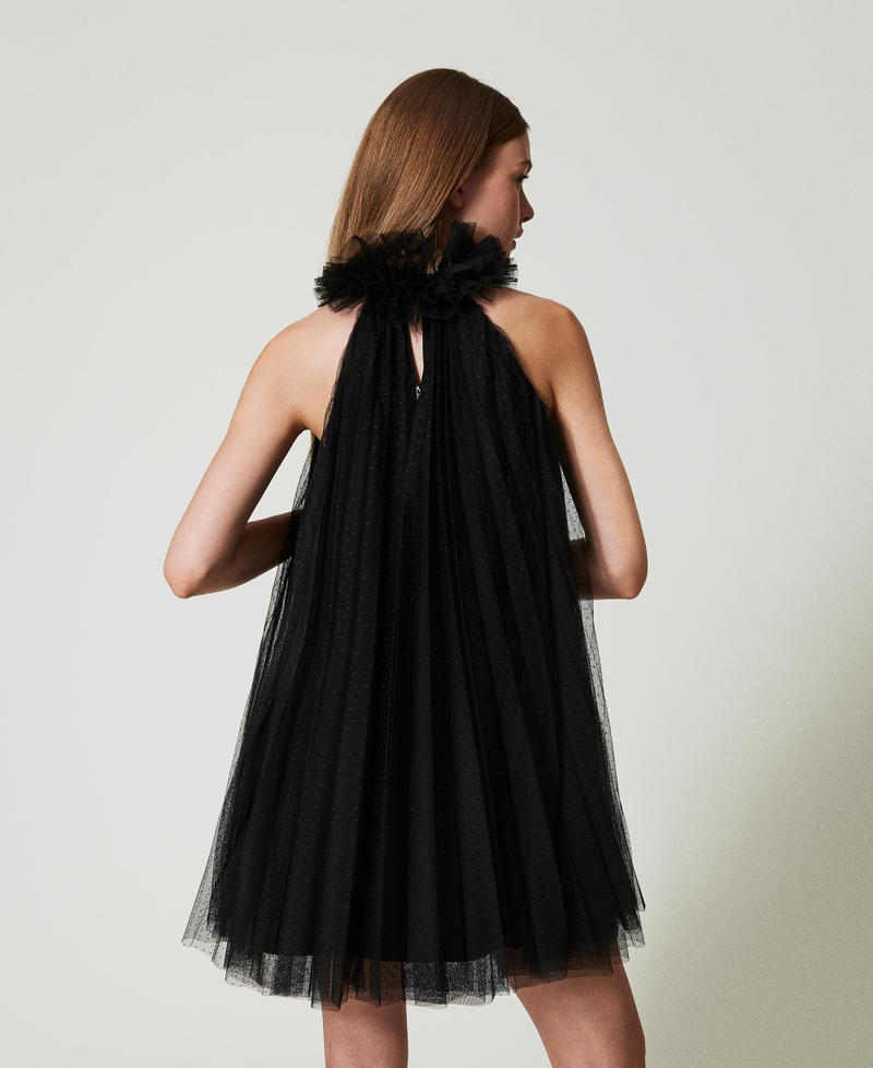 Scee by twin set Abito corto in tulle plissé Fornitura limitata
