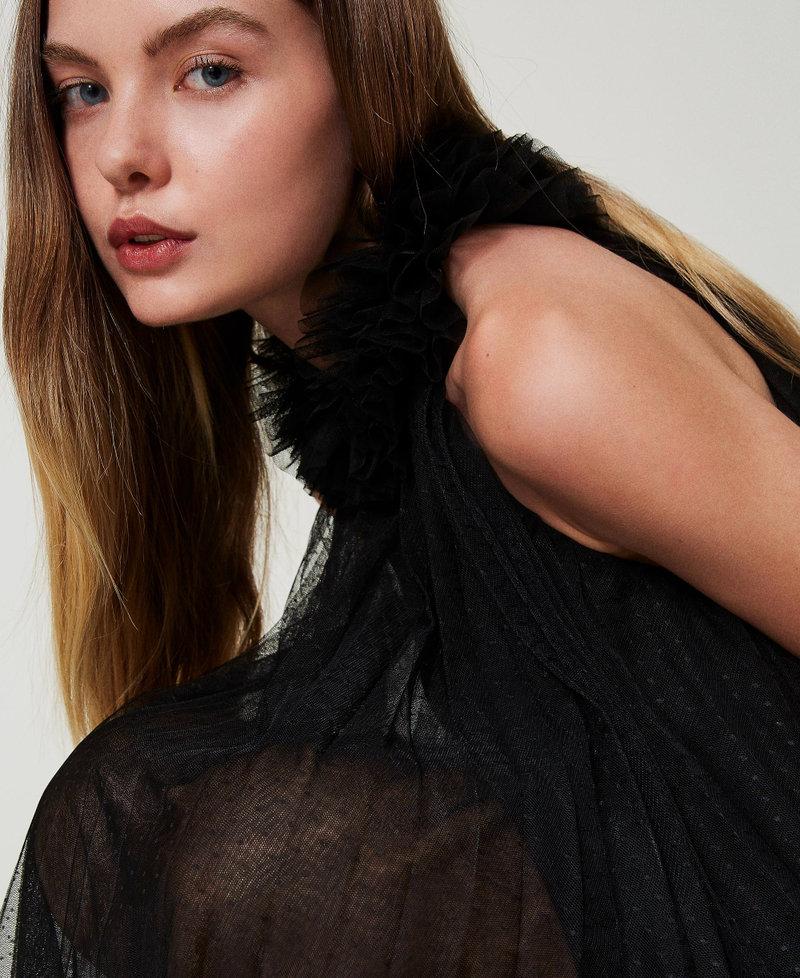 Scee by twin set Abito corto in tulle plissé Fornitura limitata